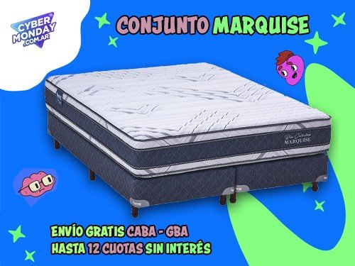 Conj. Marquise Esp. Alta Dens 35 kg Pillow Viscoelastico King 200x180