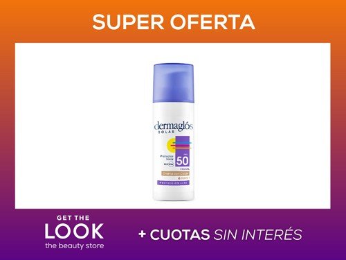 Protector Solar Dermaglós Facial Fps 50 Tono Claro Crema x 50 g