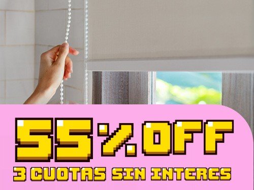 55% OFF + 3 Cuotas sin Interés en Cortinas