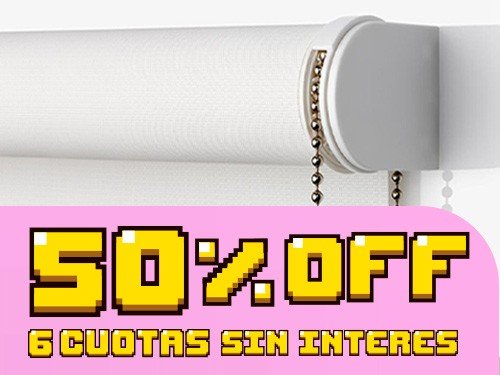 50% OFF + 6 Cuotas sin Interés en Cortinas