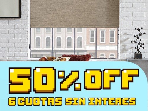 50% OFF + 6 Cuotas sin Interés en Cortinas