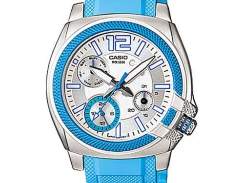 Reloj Mujer Casio Ltp1320b-2a2 Malla Resina Calendario