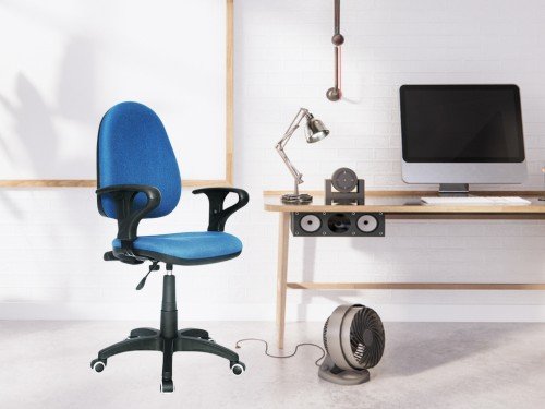 Silla Sillon Ejecutivo Pc Azul Escritorio Ruedas Respaldo Bajo