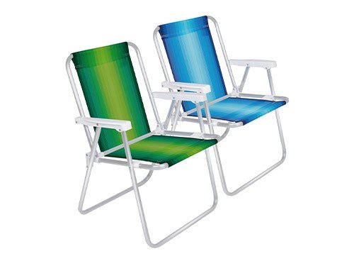 Set x2 Sillones Camping Pescador Rafia Aluminio Mor