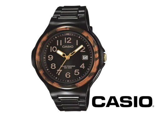 Reloj Mujer Casio Lxs700-1b Malla Resina Negro Calendario