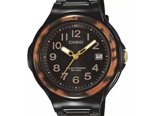 Reloj Mujer Casio Lxs700-1b Malla Resina Negro Calendario