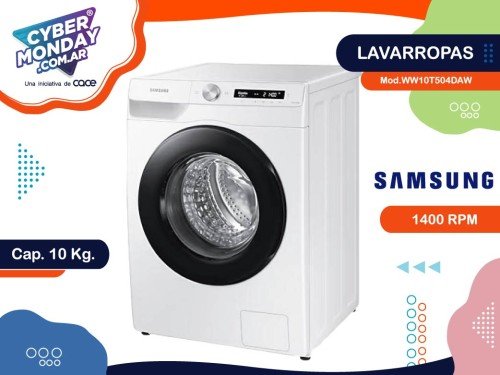 Lavarropas Mod. WW10T504DAW, Smart ,10KG, 1400 Rpm, Blanco, Samsung