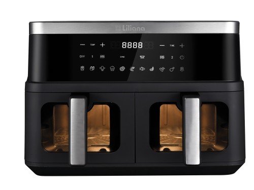 Freidora eléctrica Liliana AF990 Dual Fryer 9 lts 2 cestas c/luz