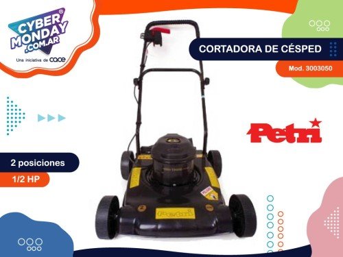 Cortadora de Césped Mod. 3003050 Black, Pot. 1/2 HP, 2 posic. Petri