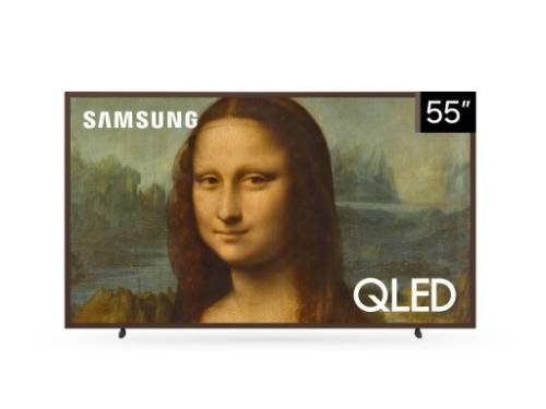 Televisor Samsung 55" EQ QLED 4K Marco Nogal Marron