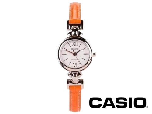 Reloj Mujer Casio Ltp-1384l-7b Malla Cuero Numeros Romanos