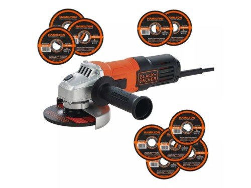 Amoladora Black + Decker 820w 115mm G720N Con Discos