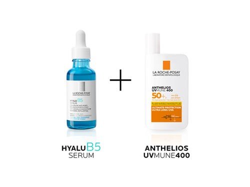 Combo Serum Hyalu B5 + Solar UV Mune Fluido La Roche Posay