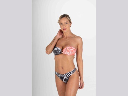 Bikini Strapless con almohadillas colaless. Tricot Runik