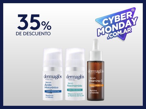 Kit Dermaglós Serum Acido Hialuronico Vitamina C Niacinamida