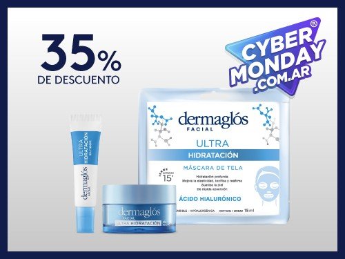 Kit Facial Dermaglós Ultra Hidratación + Mascara de tela