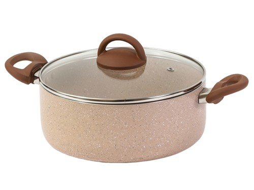 Batería de Cocina Jena 3 Piezas Beige Antiadherente Apta Inducción