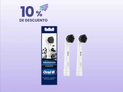 Repuesto X2 Unid. Cepillo Eléctrico Advanced Charcoal Oral B