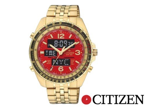 Reloj Citizen Promaster World Time Jq800351w Anadigi Crono Calendario