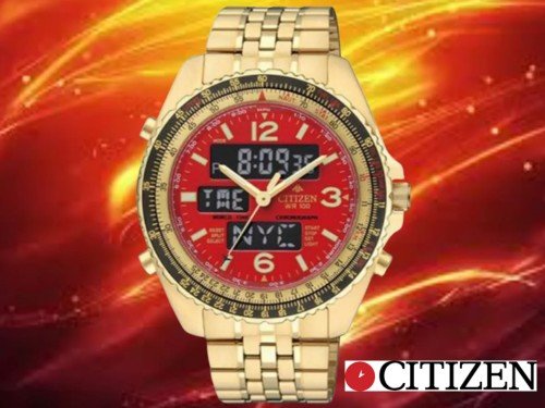 Reloj Citizen Promaster World Time Jq800351w Anadigi Crono Calendario