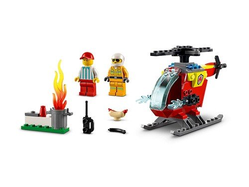 BLOQUE LEGO CITY HELICÓPTERO DE BOMBEROS 53pzas