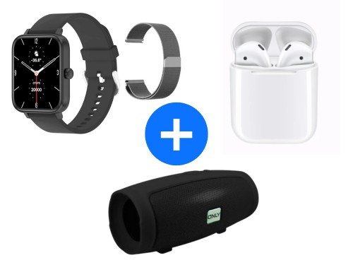 Super Combo Premium  Smartwatch Doble Malla  + Auriculares + Parlante