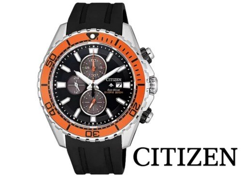 Reloj Citizen Hombre Ecodrive Crono Ca071813e Buceo 200 Mts