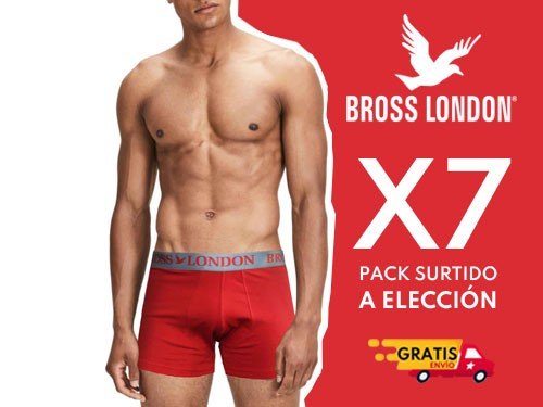 Pack X7 Bóxer Hombre Lisos Bross