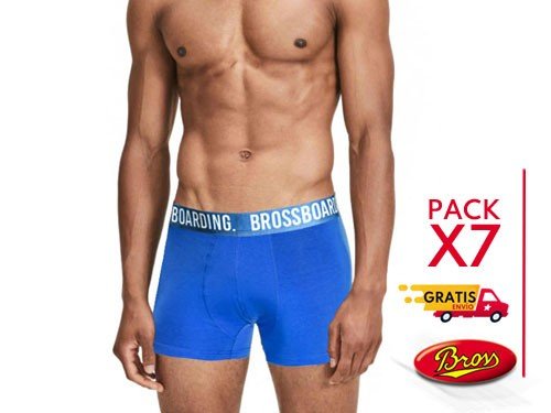 Pack X7 Bóxer Hombre Lisos Bross