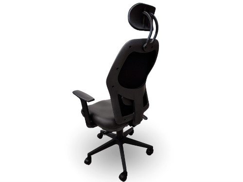 Sillón ergonómico ejecutivo con brazos tapizado en eco cuero