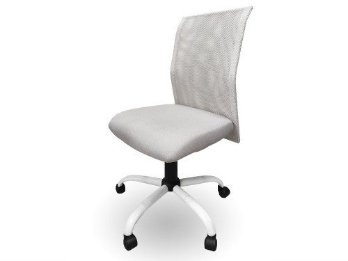 Silla de oficina Gaona white sin brazos eco cuero blanco