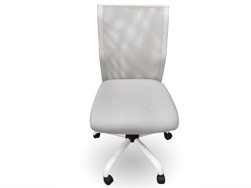 Silla de oficina Gaona white sin brazos eco cuero blanco