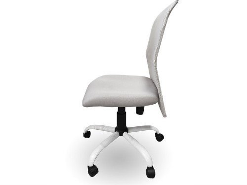 Silla de oficina Gaona white sin brazos eco cuero blanco