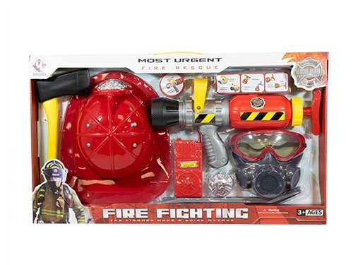 SET BOMBERO FIRE FIGHTING EN CAJA CON ACCESORIOS 60CM