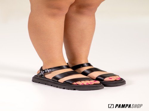 SANDALIA MUJER MOLECA 504101 NAPA NEGRO