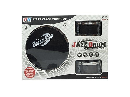 BATERIA MUSICAL JAZZ DRUM 3 CUERPOS CON BANQUITO