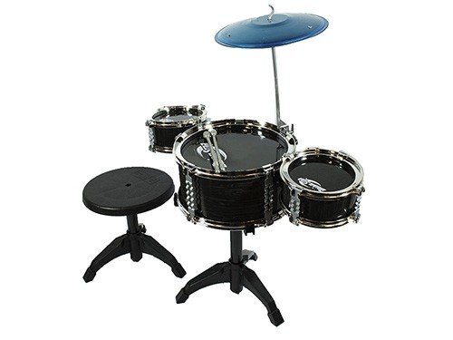 BATERIA MUSICAL JAZZ DRUM 3 CUERPOS CON BANQUITO