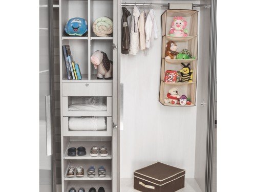 Organizador Plegable 4 Niveles Beige para Placard