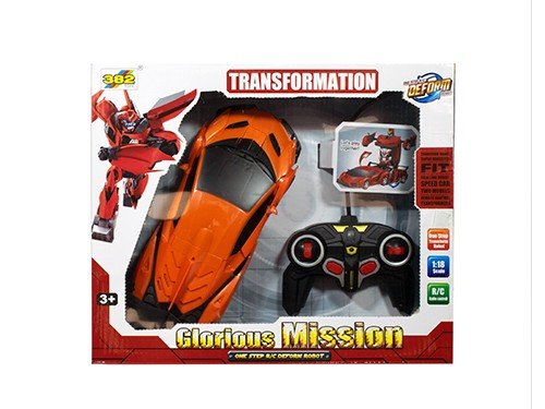 AUTO ROBOT RADIO CONTROL 1:18 TRANSFORMABLE 4 CANALES