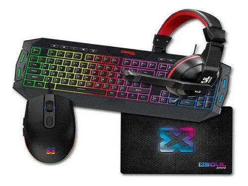 Kit de teclado y mouse gamer Soul 4 en 1