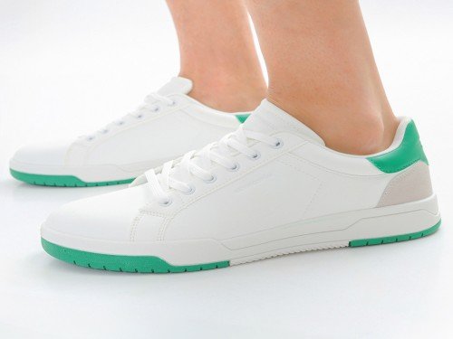 Zapatilla Urbana de Hombre Con Cordón Johnny Blanco Verde Kevingston