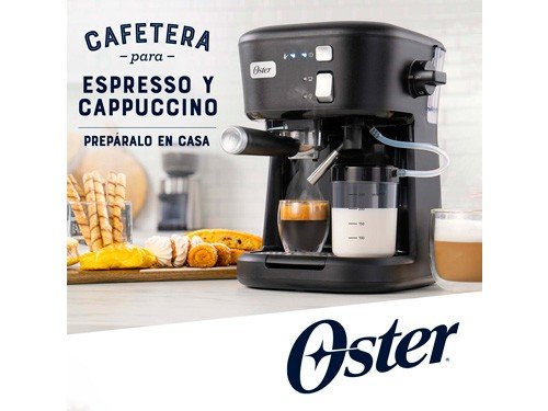 Cafetera Espresso y Cappuccino Oster c/Espumador de Leche