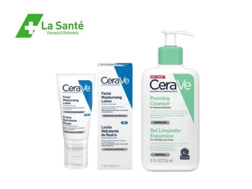 Combo Cerave Gel Limpiador Facial + Locion Hidratante Facial