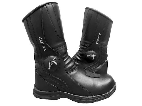 BOTAS MOTOCICLISTA PROTECCIONES CUERO ECO ALPINA TOURING