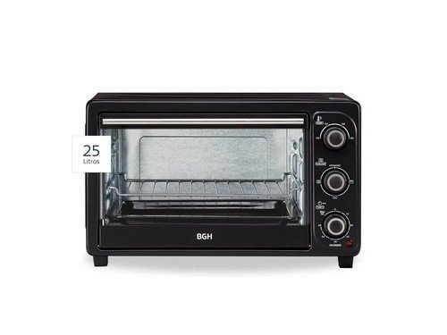 Horno Eléctrico BGH NEGRO BHE25M19N 1380W 25 Lts Doble Grill