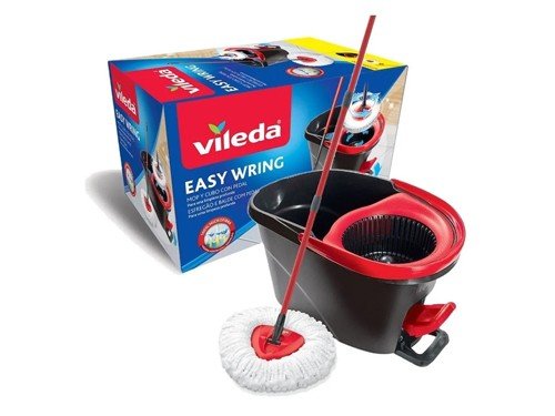 Vileda Easy Wring Mopa Microfibra Balde Centrifugado A Pedal