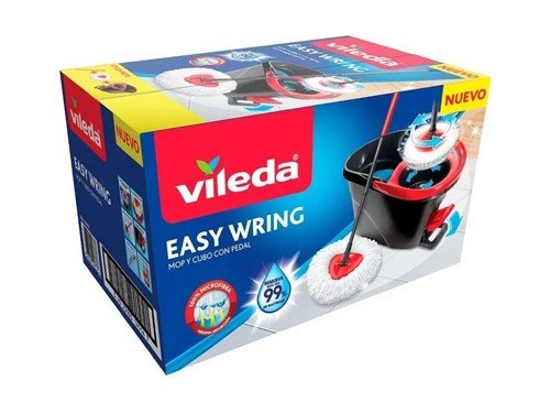 Vileda Easy Wring Mopa Microfibra Balde Centrifugado A Pedal