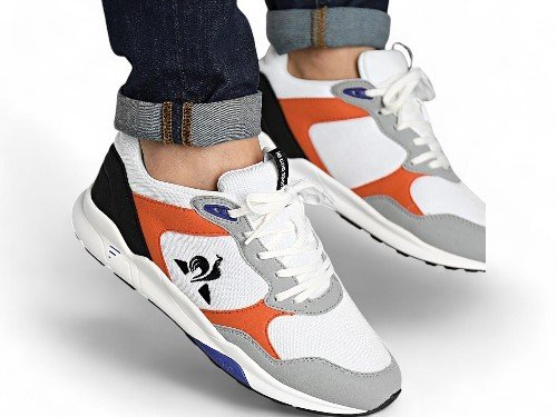 Zapatillas Le Coq Sportif R500 Optical Blanco Naranja Azul Deportivas