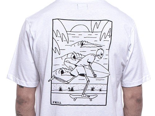 REMERA BLANCA HOMBRE SKATE BONES O'NEILL