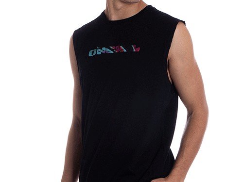 MUSCULOSA NEGRA HOMBRE 90' LOGO O'NEILL